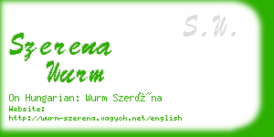 szerena wurm business card